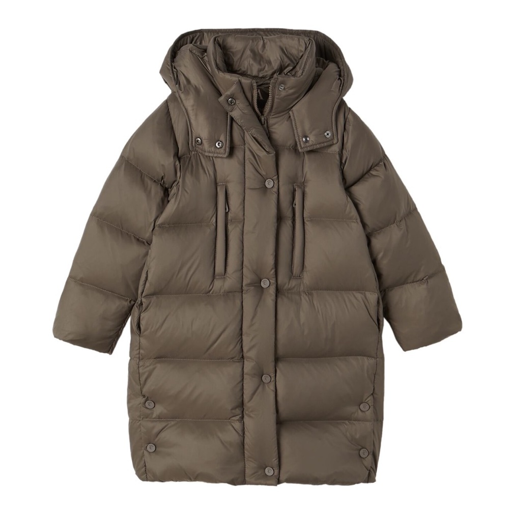 Zara longline down puffer coat girl’s size 10 in brown